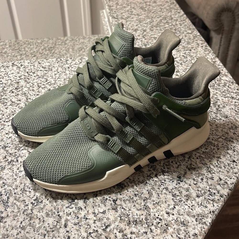 Green Adidas Tennis Shoe Size 7